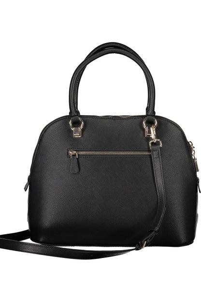 Bolso de mano de mujer de polietileno negro