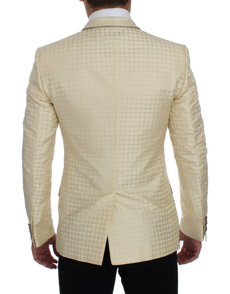 Blazer y chaleco sofisticados con lunares en beige