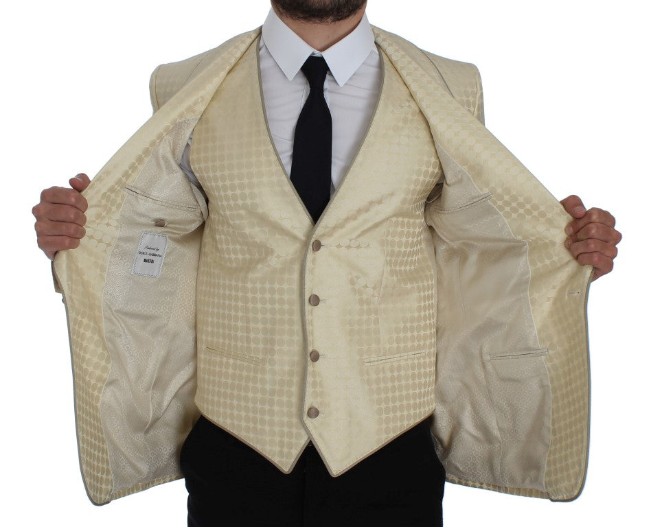 Blazer y chaleco sofisticados con lunares en beige