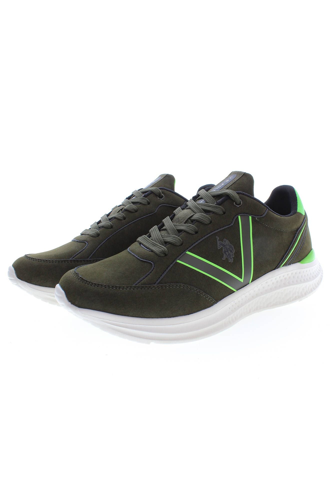 Zapatillas deportivas de poliéster verde para hombre