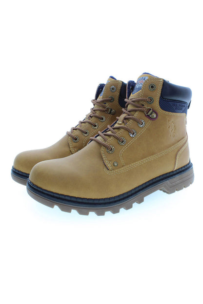 Bota de hombre de poliéster beige