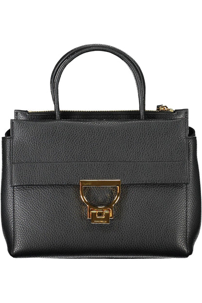 Bolso de cuero negro para mujer