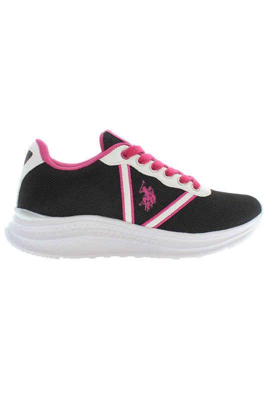 Black Polyester Women Sneaker