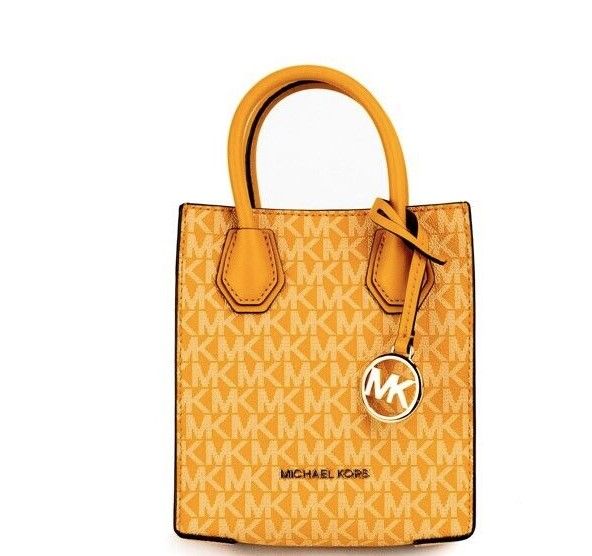 Bolso bandolera Mercer XS Honeycomb Gold Signature PVC North South