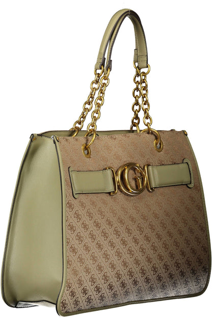 Green Polyester Women Handbag