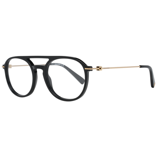 Elegantes gafas de diseño negras de montura integral