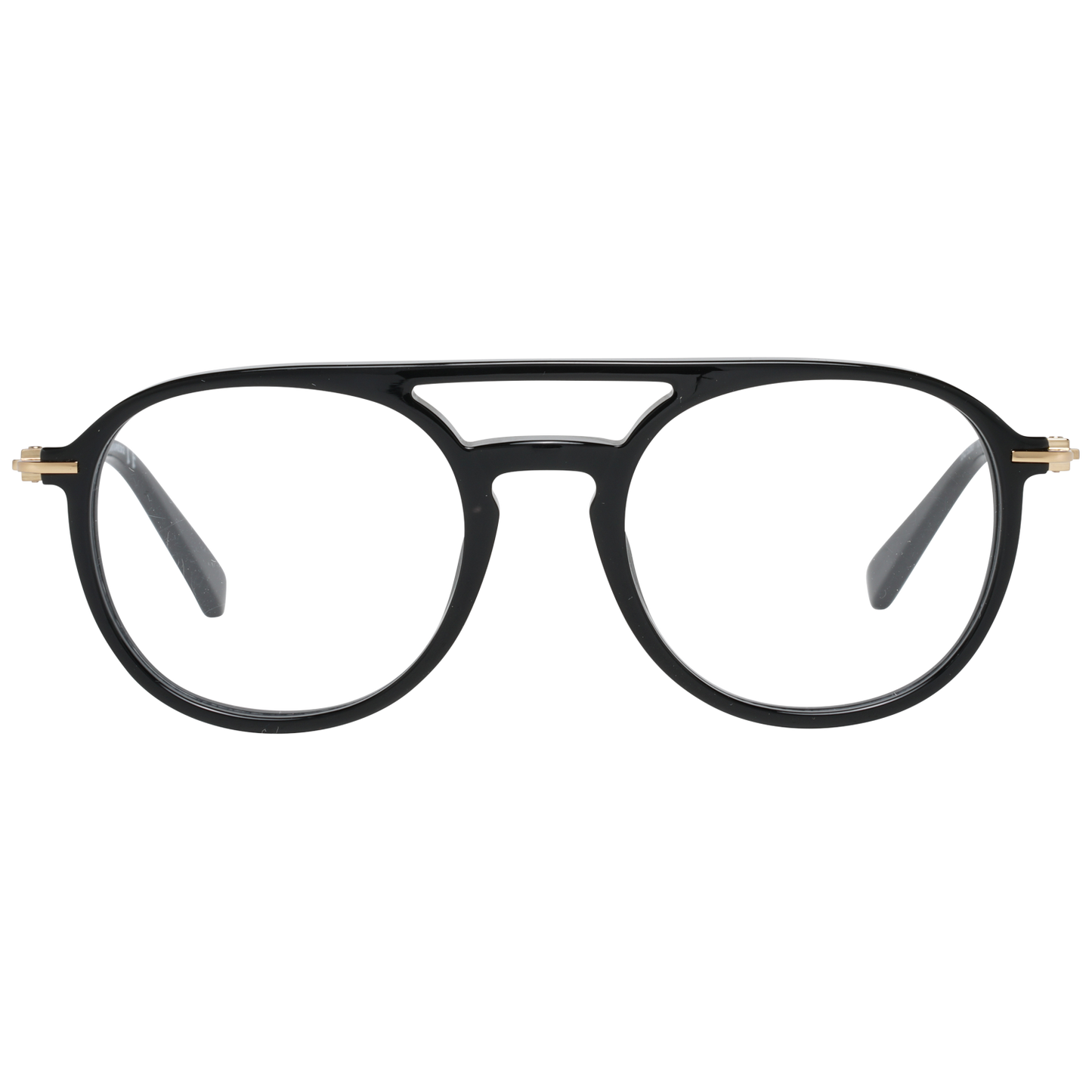 Elegantes gafas de diseño negras de montura integral