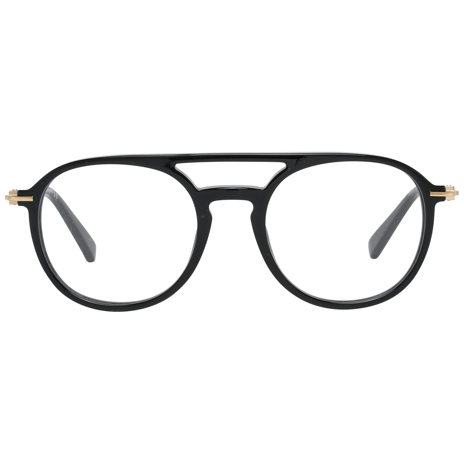 Elegantes gafas de diseño negras de montura integral