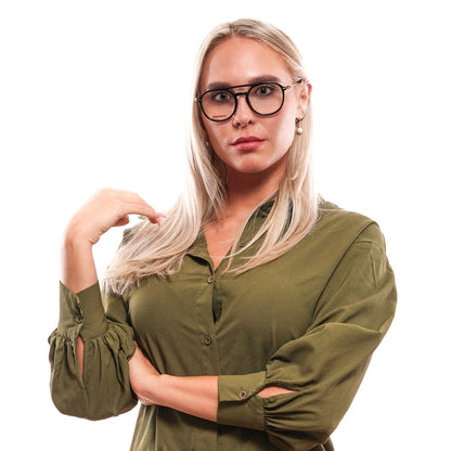 Elegantes gafas de diseño negras de montura integral