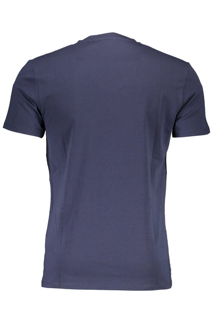 Blue Cotton Men T-Shirt