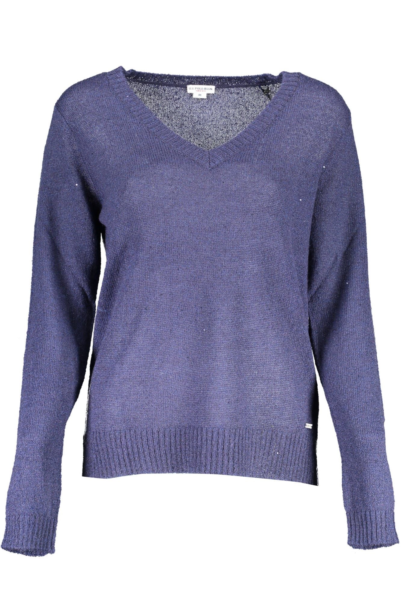 Blue Acrylic Women Sweater