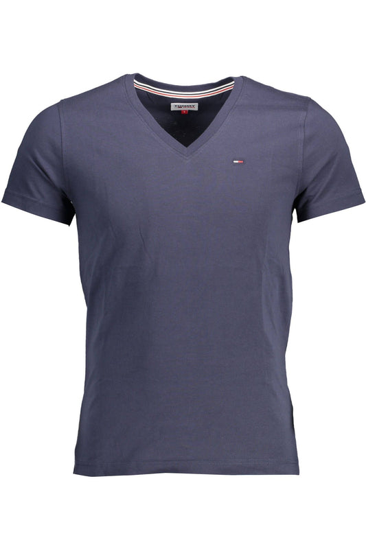 Camiseta de algodón azul para hombre