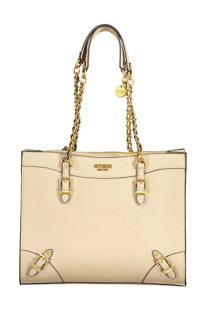 Bolso de mano de mujer en polietileno beige