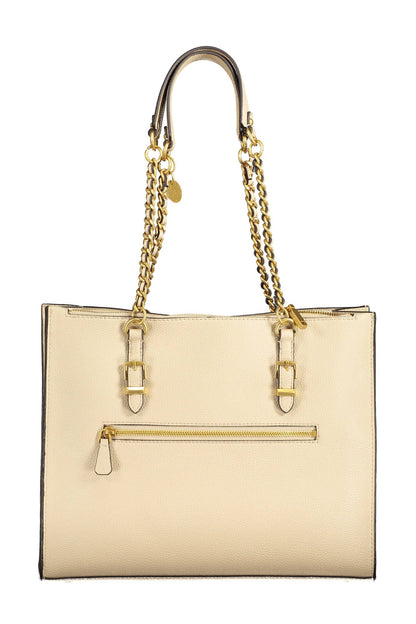 Bolso de mano de mujer en polietileno beige