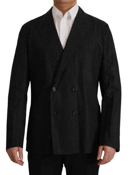 Blazer cruzado ajustado con lunares