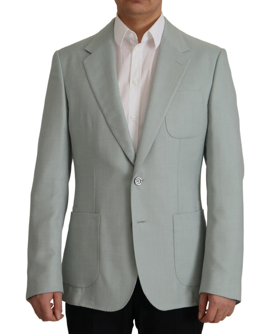 Elegante chaqueta blazer de seda de cachemira slim fit