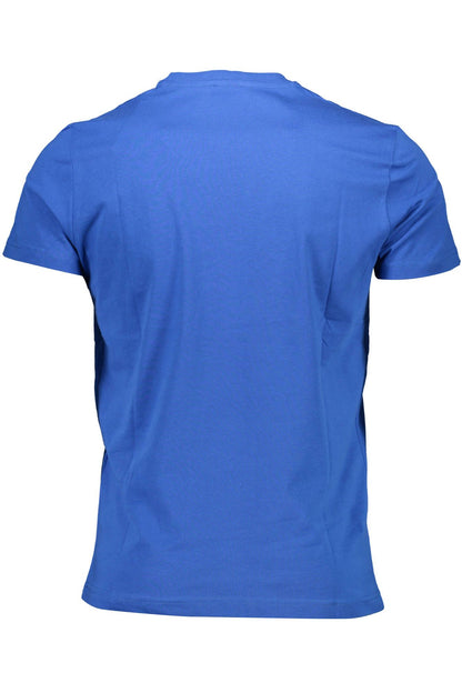 Blue Cotton Men T-Shirt