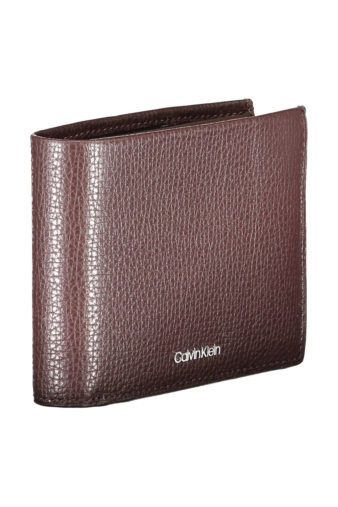 Cartera de piel marrón para hombre