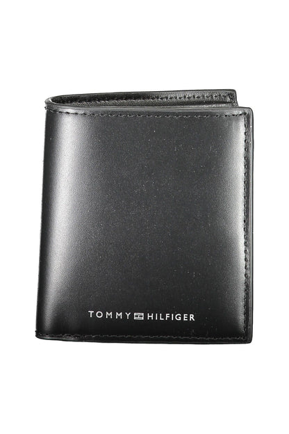 Cartera de cuero negra para hombre