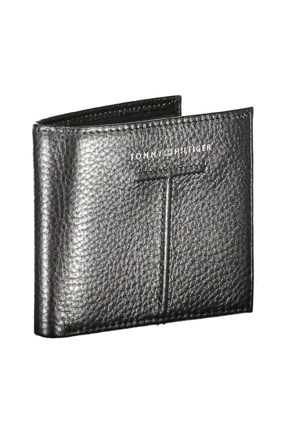 Cartera de cuero negra para hombre