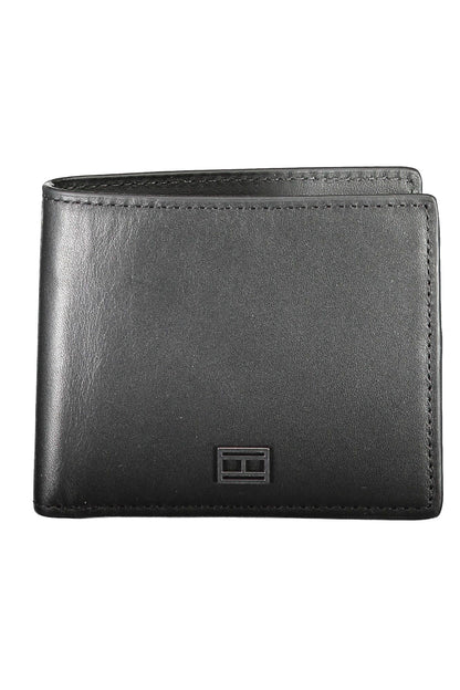 Cartera de cuero negra para hombre