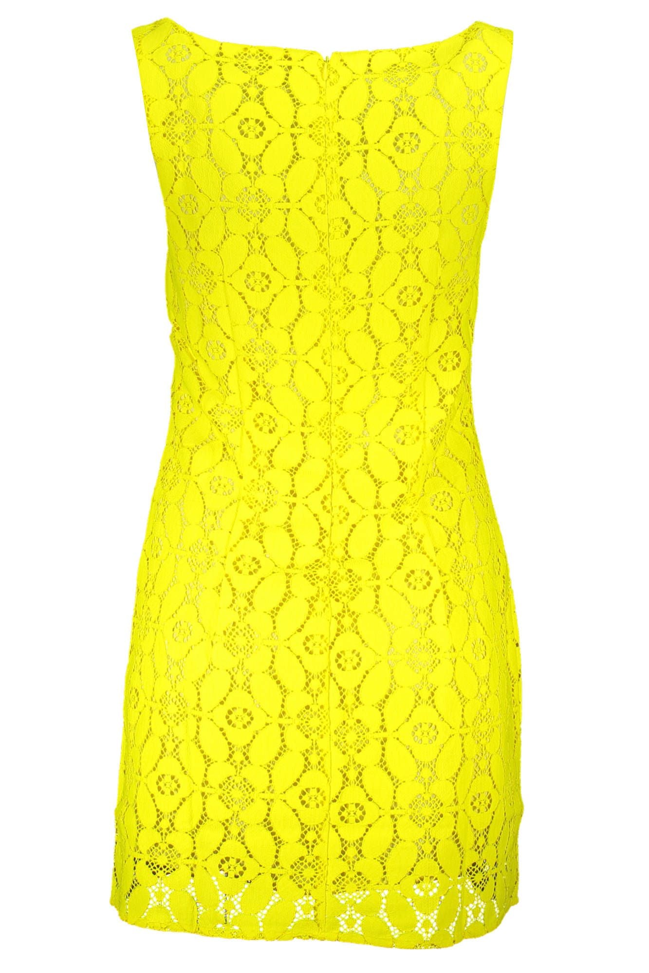 Vestido sin mangas de poliéster amarillo para mujer