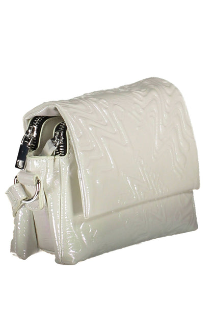 White Polyethylene Women Handbag