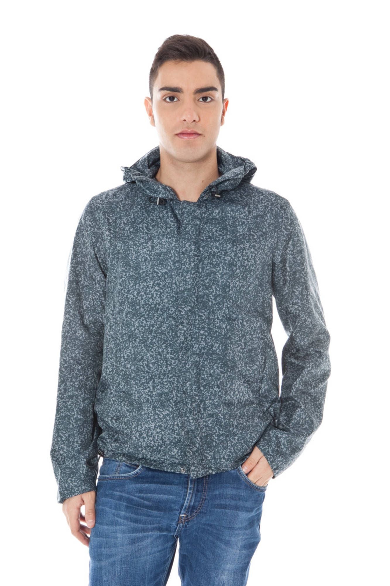 Gray Polyamide Men Jacket