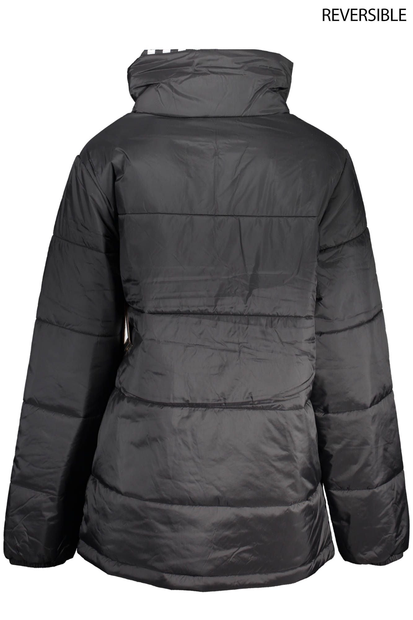 Chaqueta de nailon negra para mujer