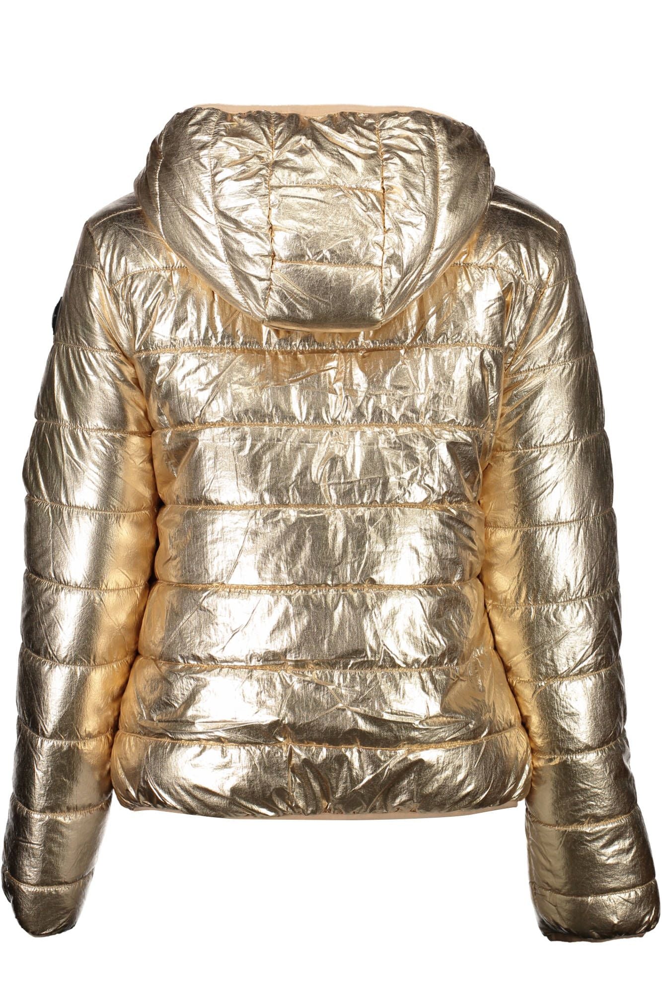 Gold Nylon Women Jacket