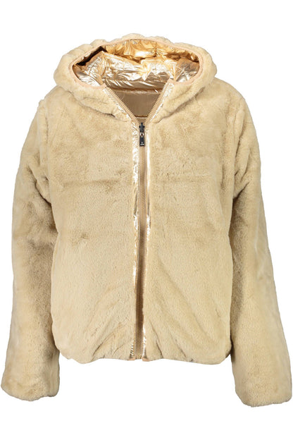 Gold Nylon Women Jacket