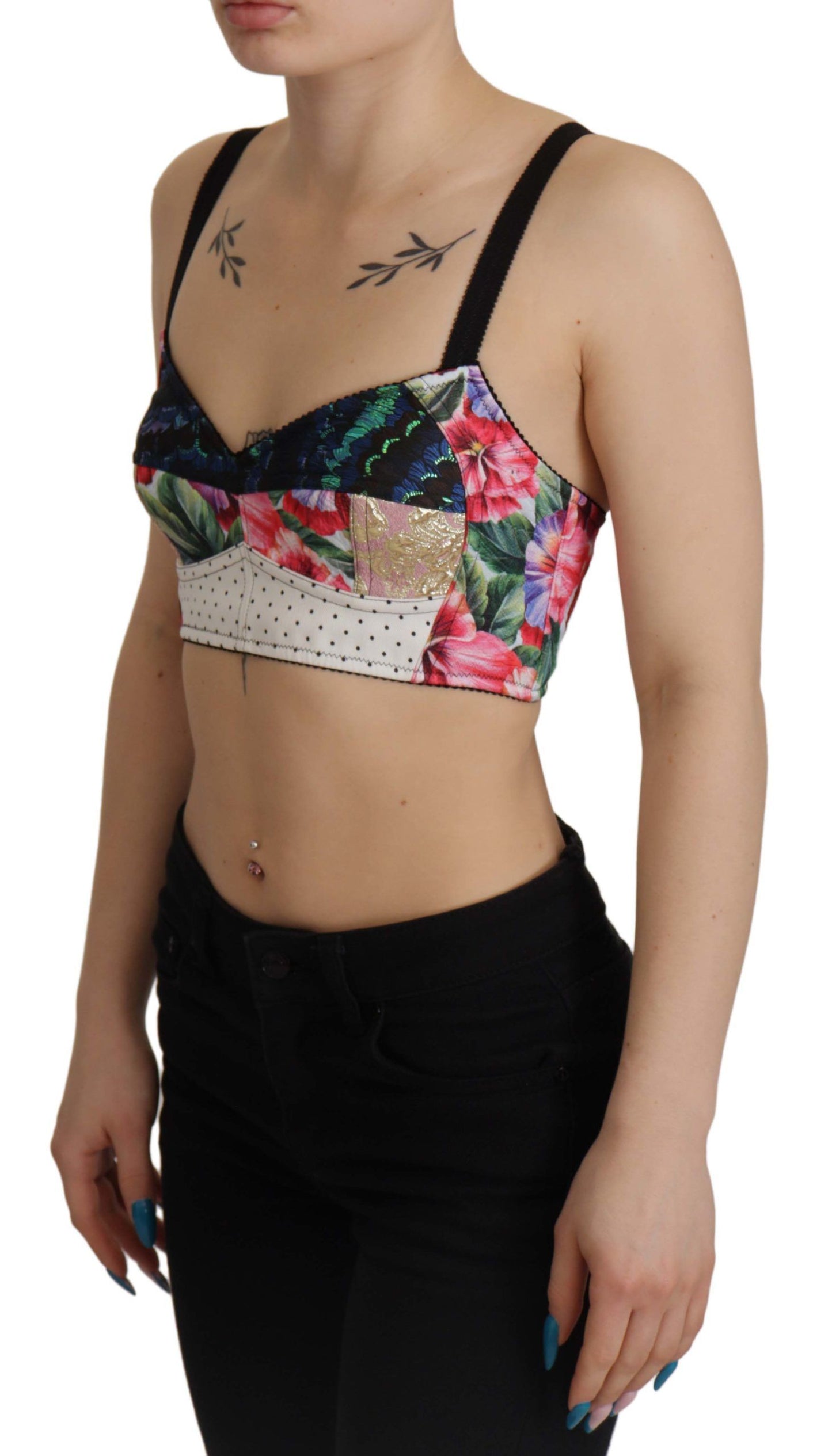 Floral Print Cropped Corset Top