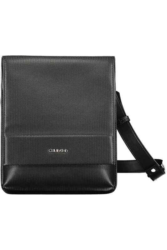 Bolso de hombro de poliéster negro para hombre