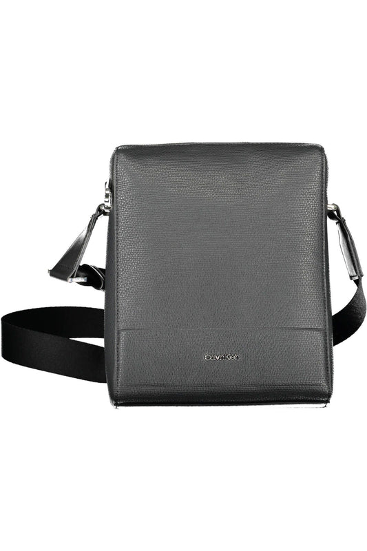 Bolso de hombro de poliéster negro para hombre