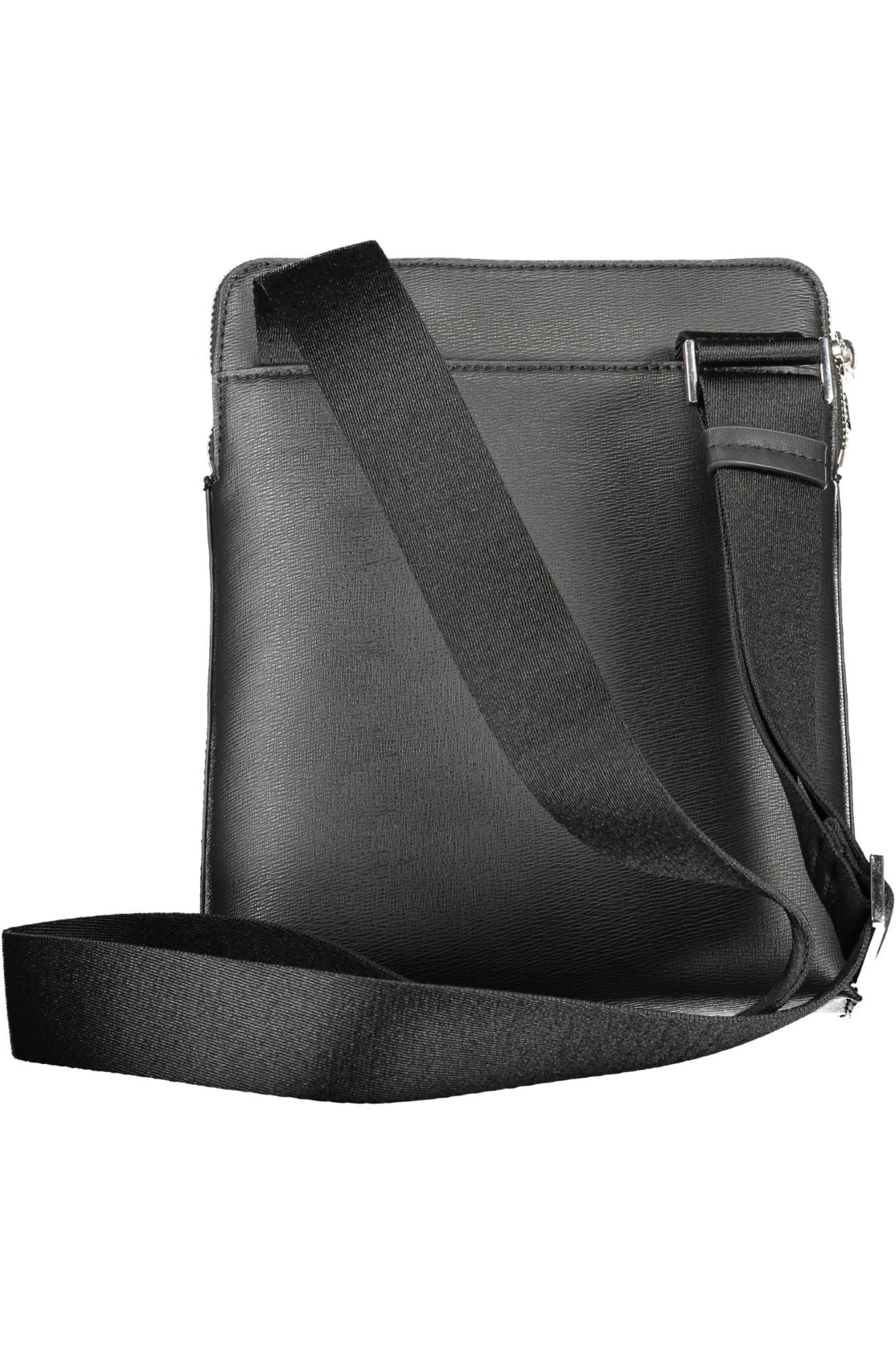 Bolso de hombro de poliéster negro para hombre