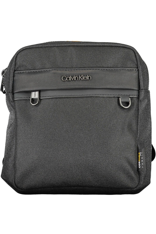 Bolso de hombro de poliéster negro para hombre