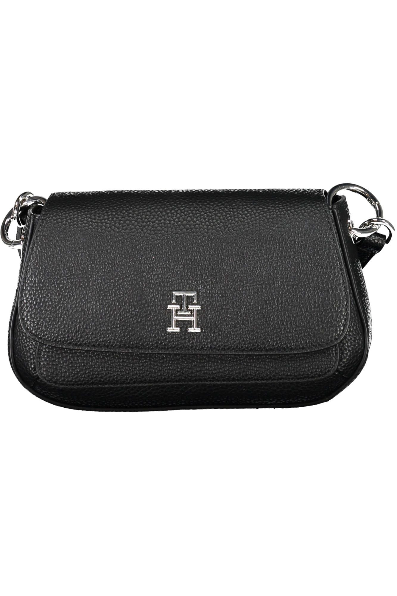 Bolso de mano de mujer de polietileno negro