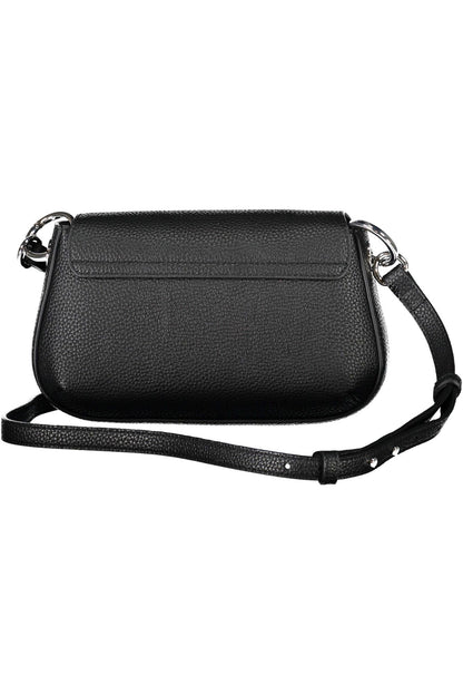 Bolso de mano de mujer de polietileno negro