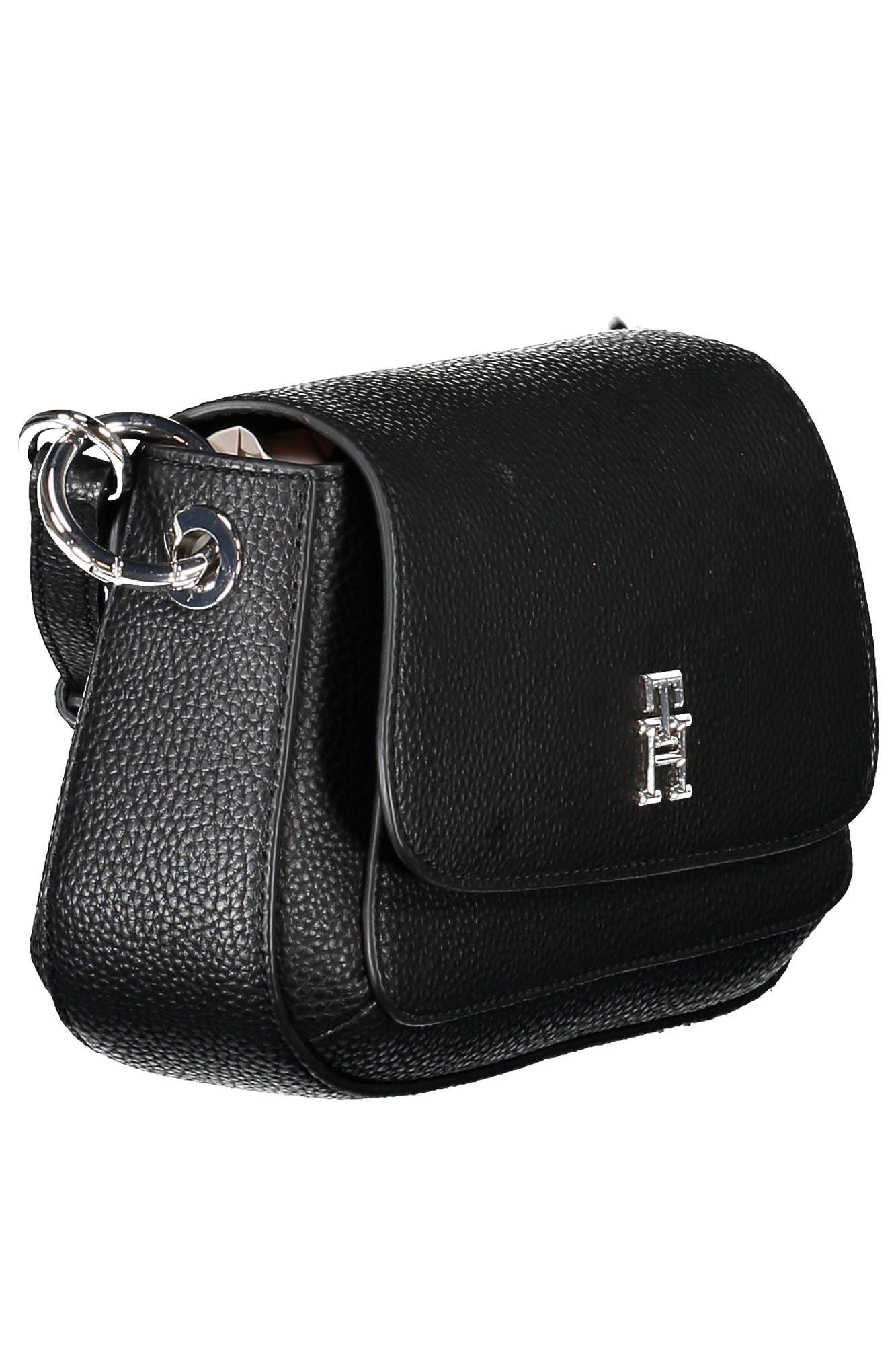 Bolso de mano de mujer de polietileno negro