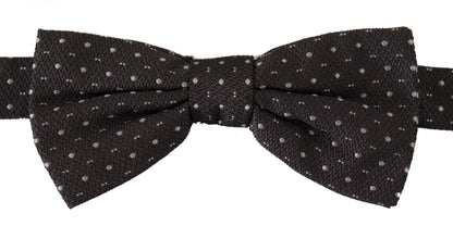 Elegant Polka Dot Silk Bow Tie