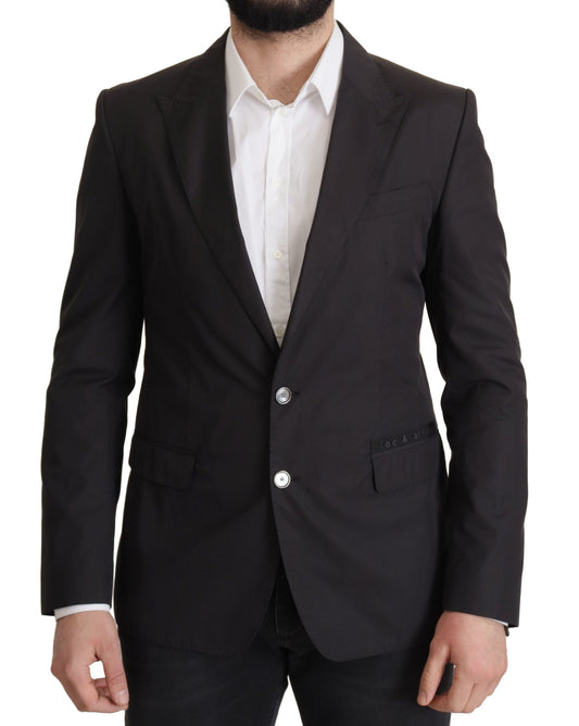 Elegante Blazer Taormina de algodón negro