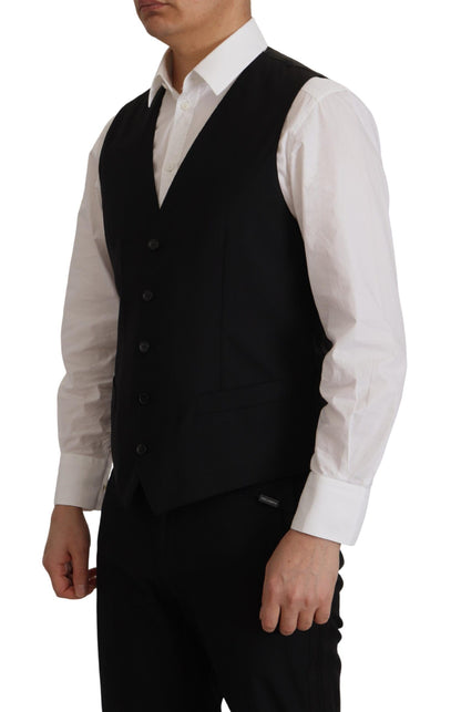 Elegante conjunto de blazer y chaleco tipo martini negro