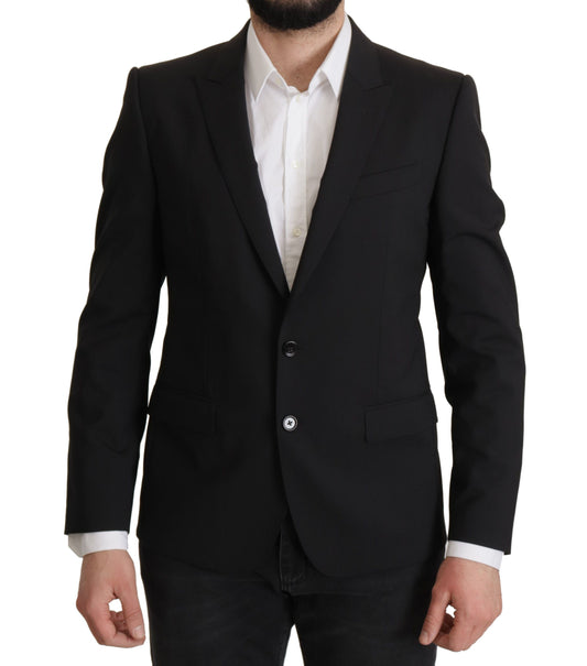 Elegante chaqueta blazer negra ajustada