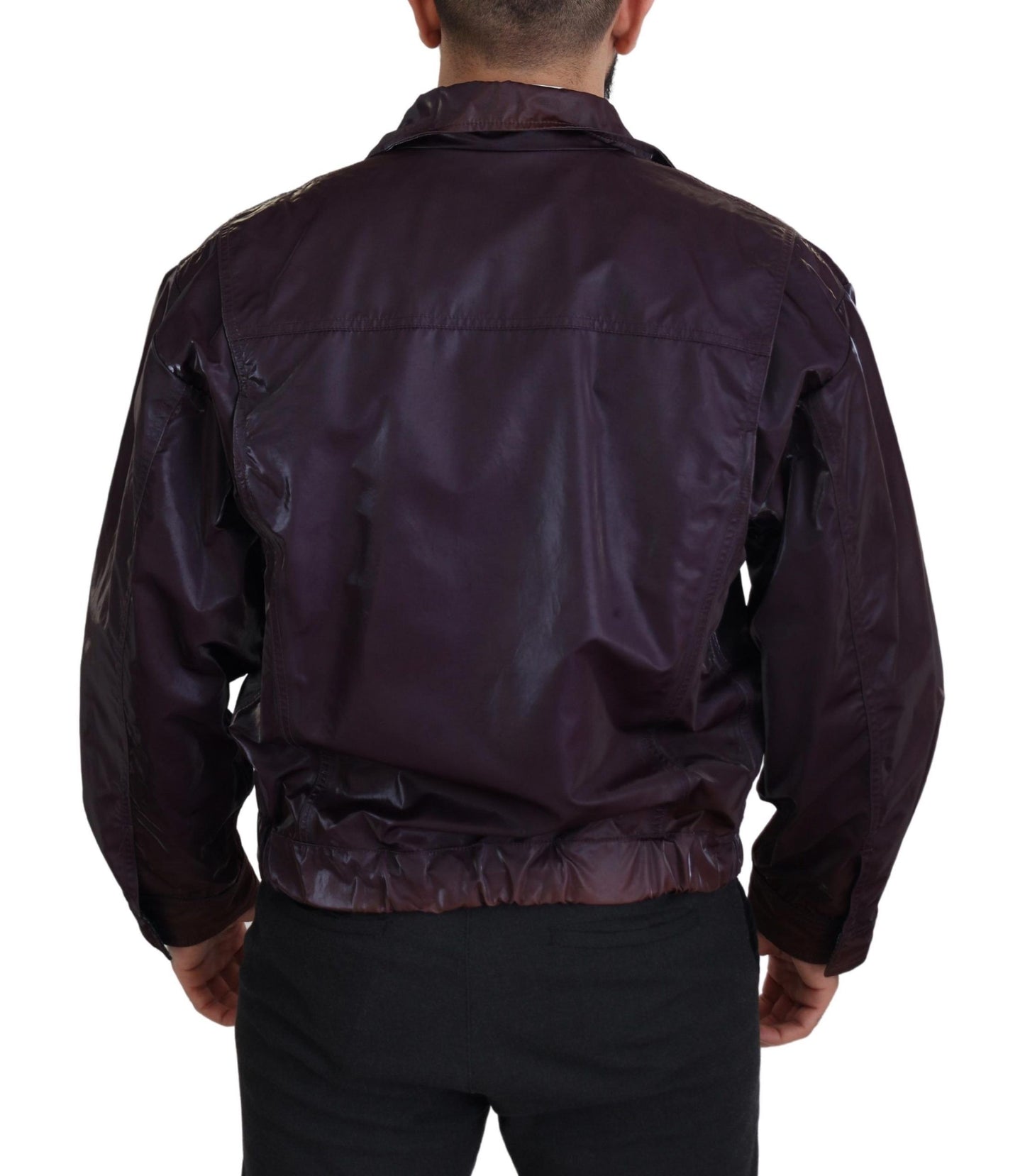 Elegante chaqueta de motorista morada