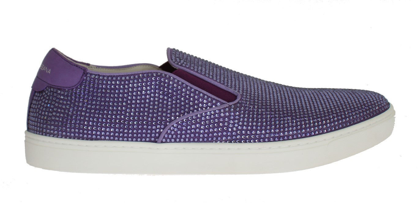 Elegantes zapatillas de deporte de moda con strass en color morado