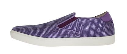 Elegantes zapatillas de deporte de moda con strass en color morado