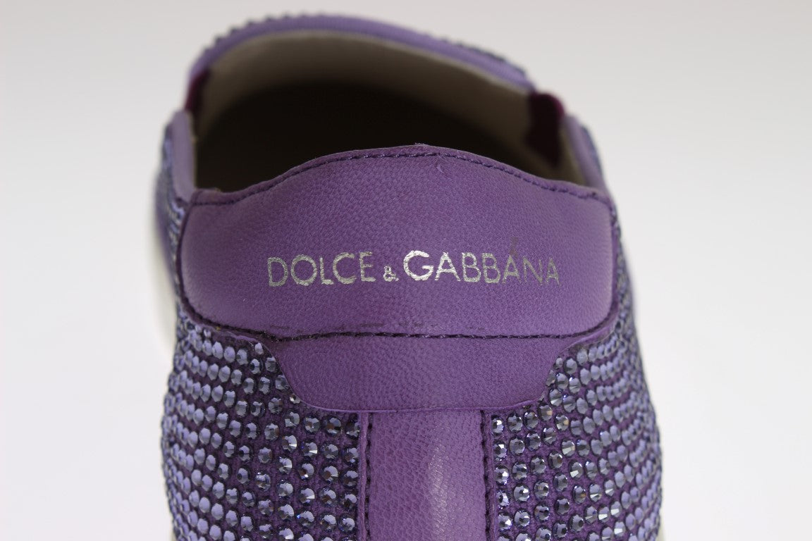 Elegantes zapatillas de deporte de moda con strass en color morado