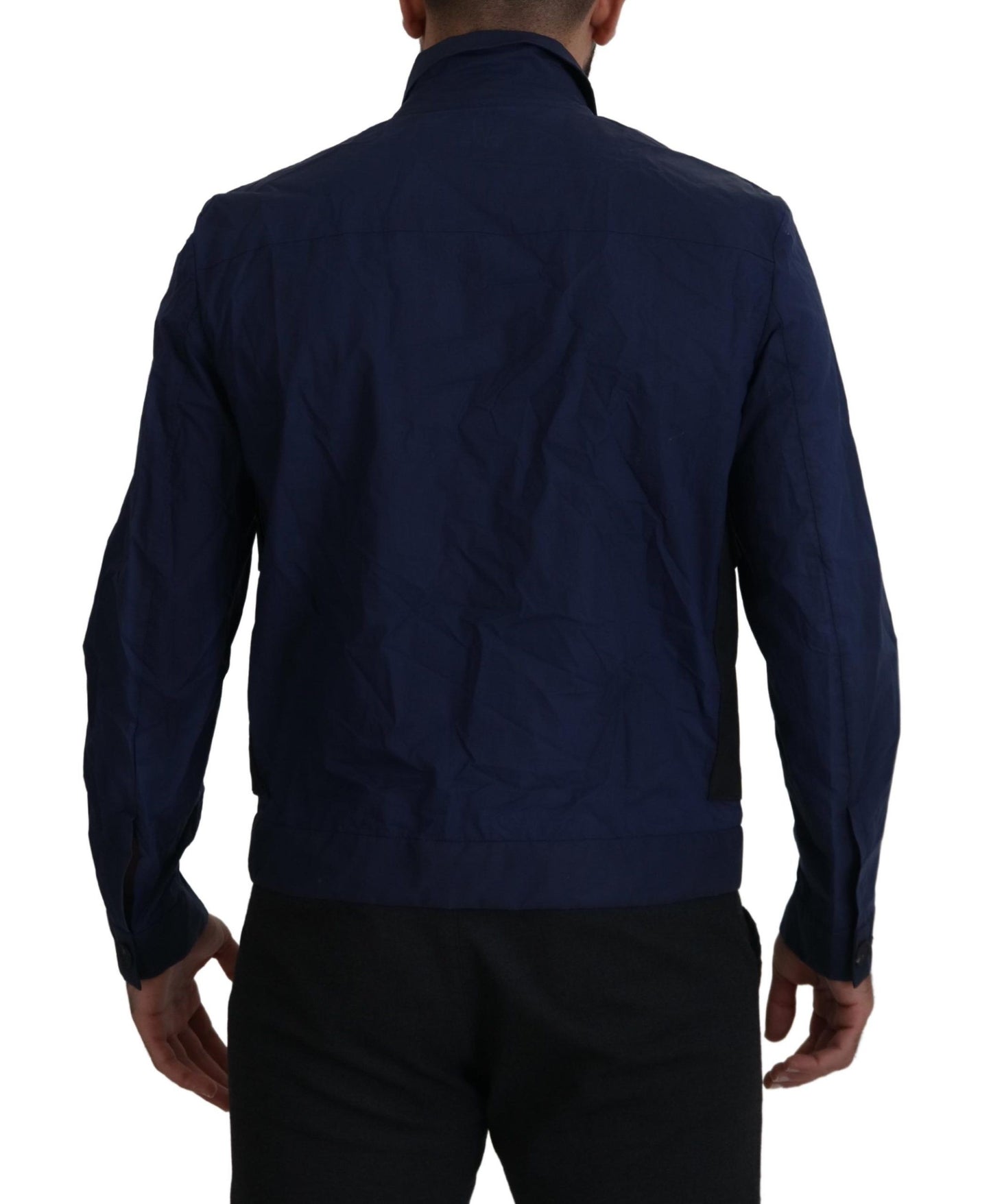 Camisa de algodón azul oscuro Svelte