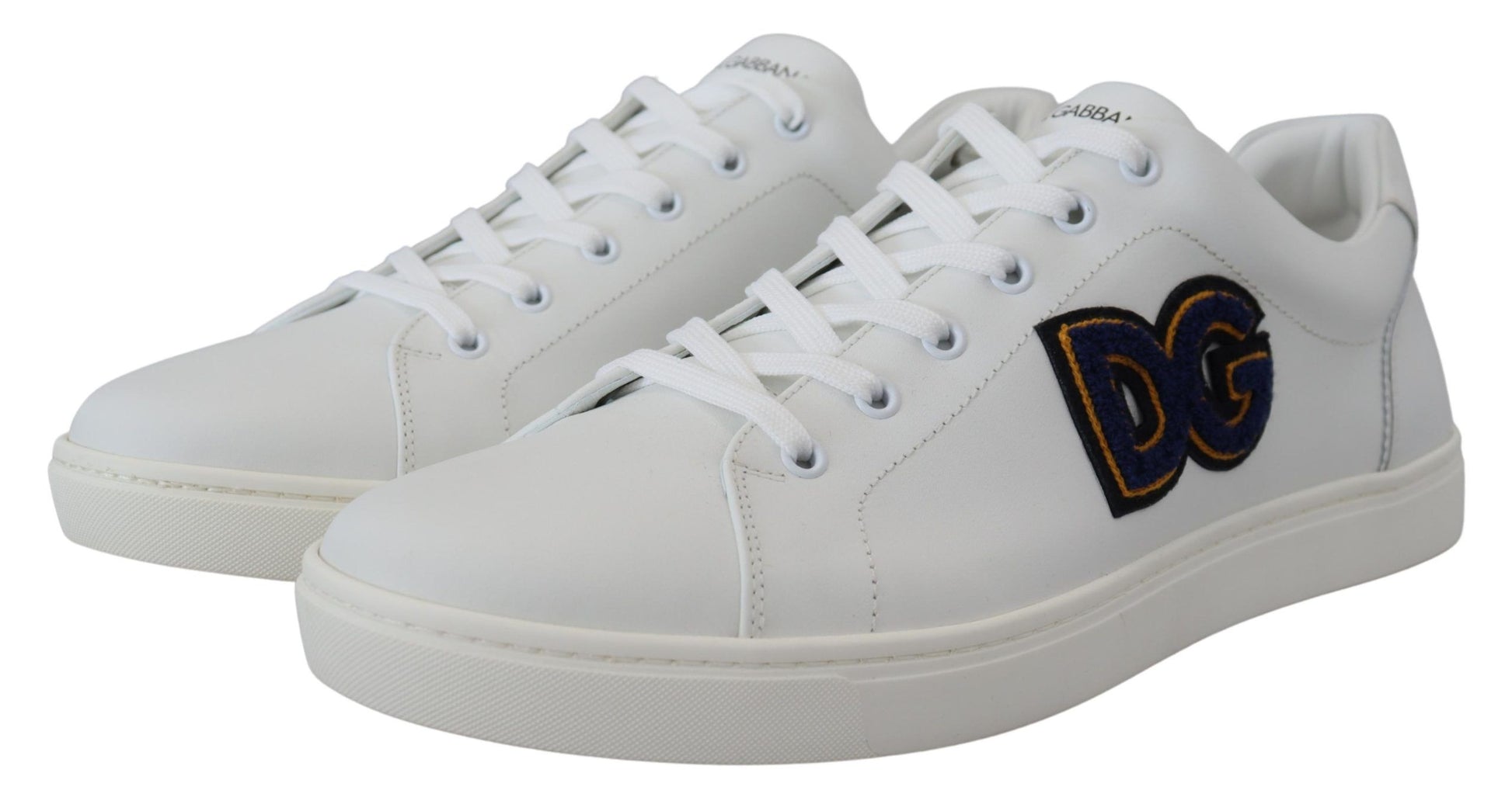 Elegant White Leather Men's Sneakers