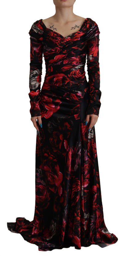 Elegante vestido de novia floral de línea A